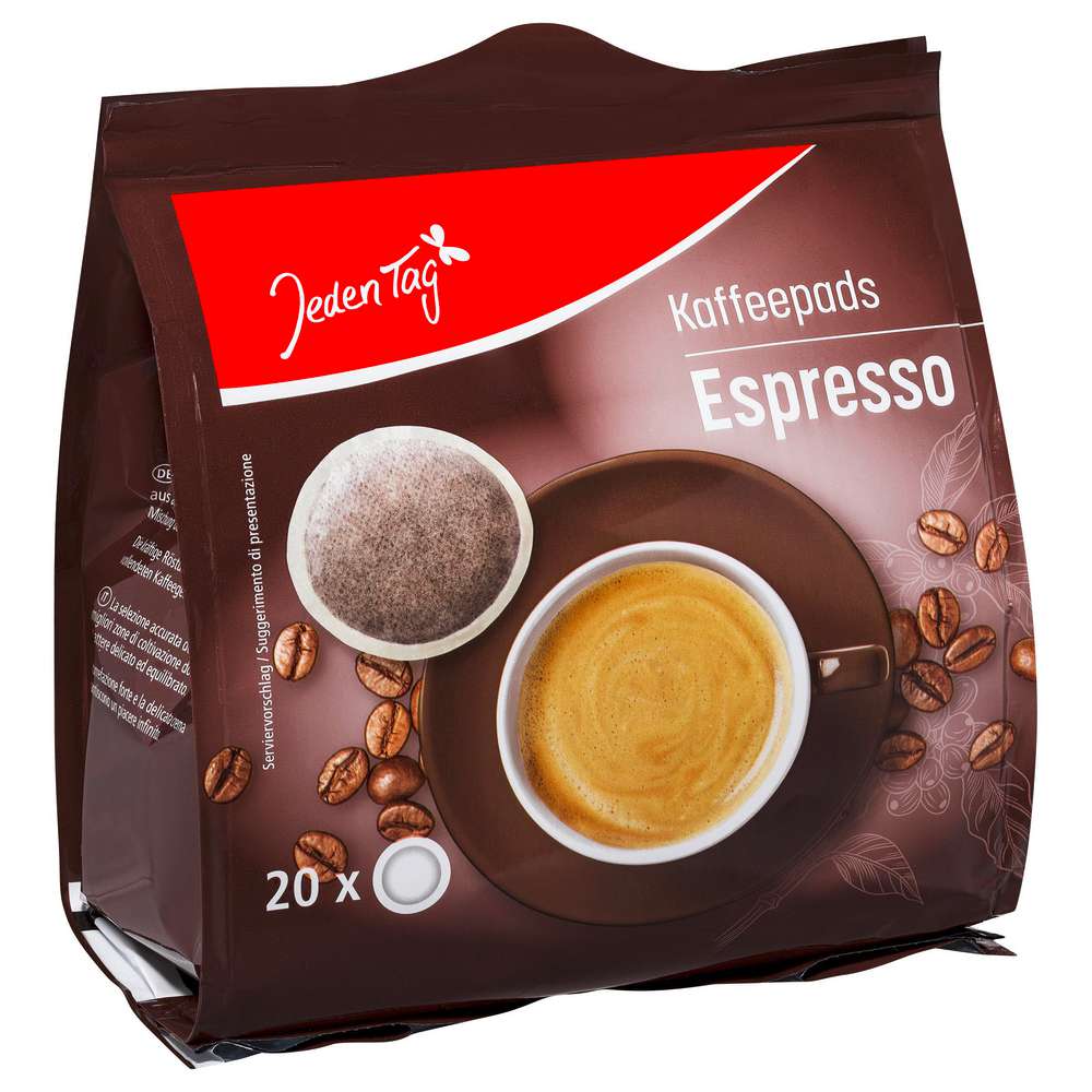 Produktabbildung Jeden Tag Kaffeepads, Espresso