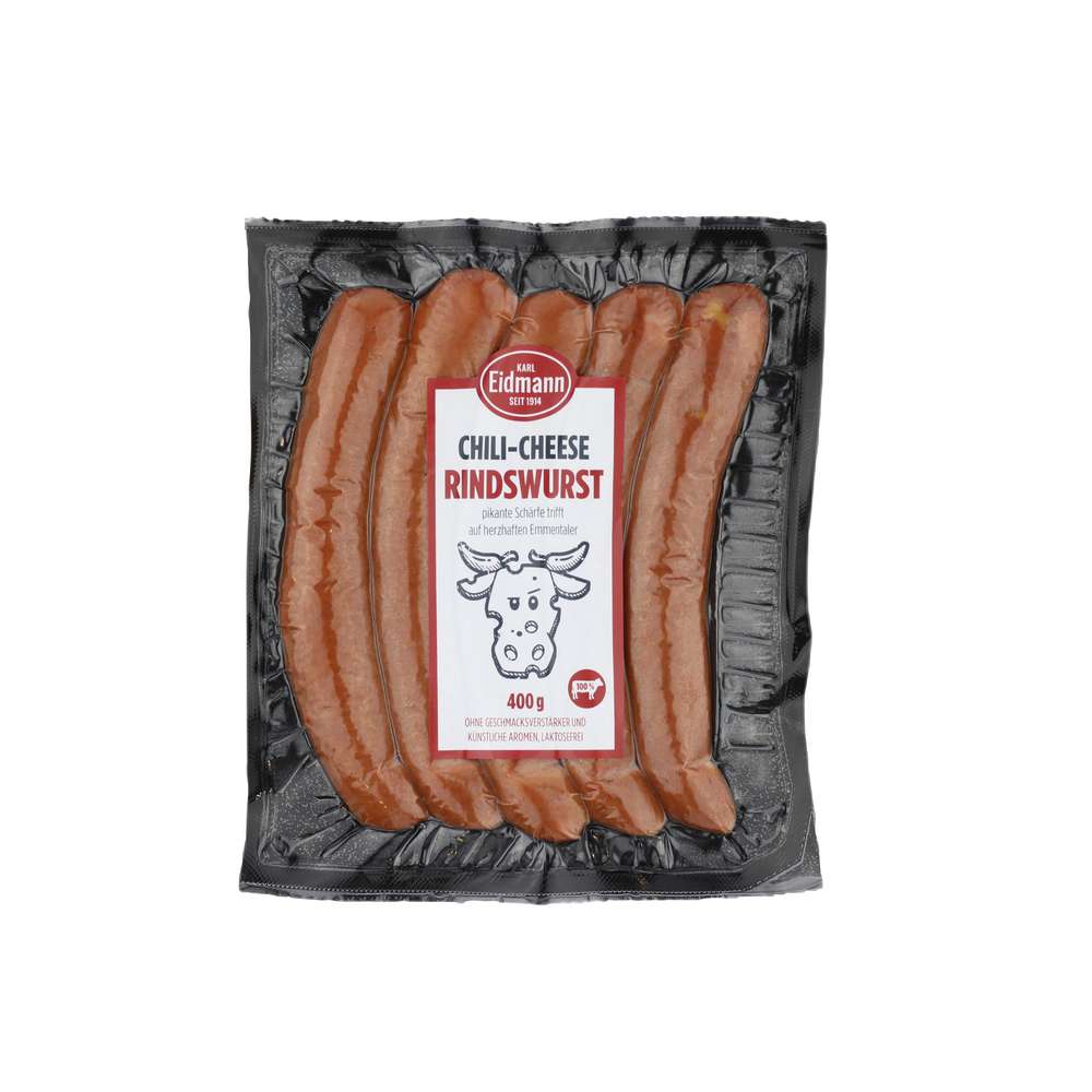 Produktabbildung Eidmann Chili Cheese Rindswurst