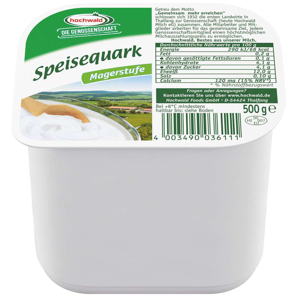 Produktabbildung Hochwald Speisequark 0% Fett