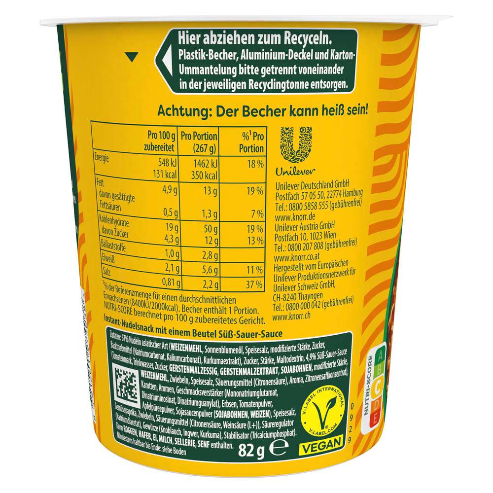 Produktabbildung Knorr Fusion Noodles, Sweet & Sour