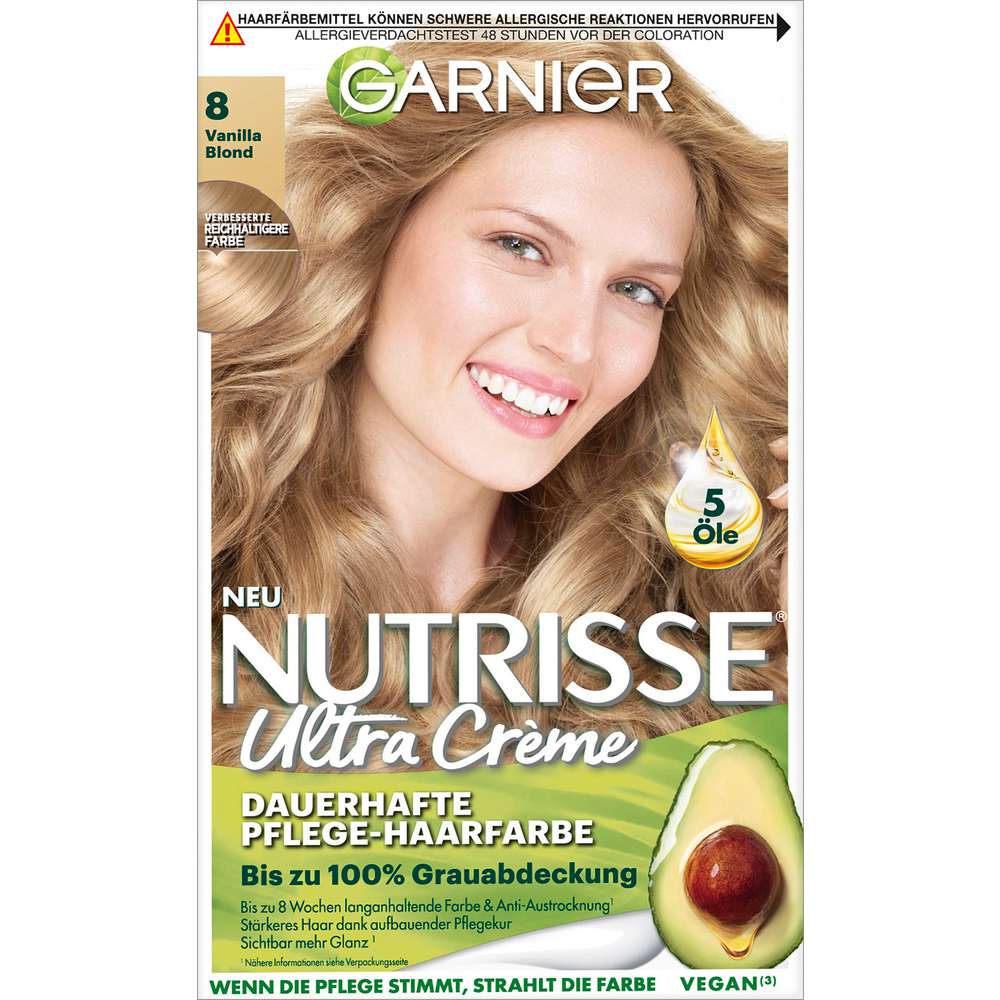 Produktabbildung Garnier Coloration Nutrisse, 80 Vanilla Blond
