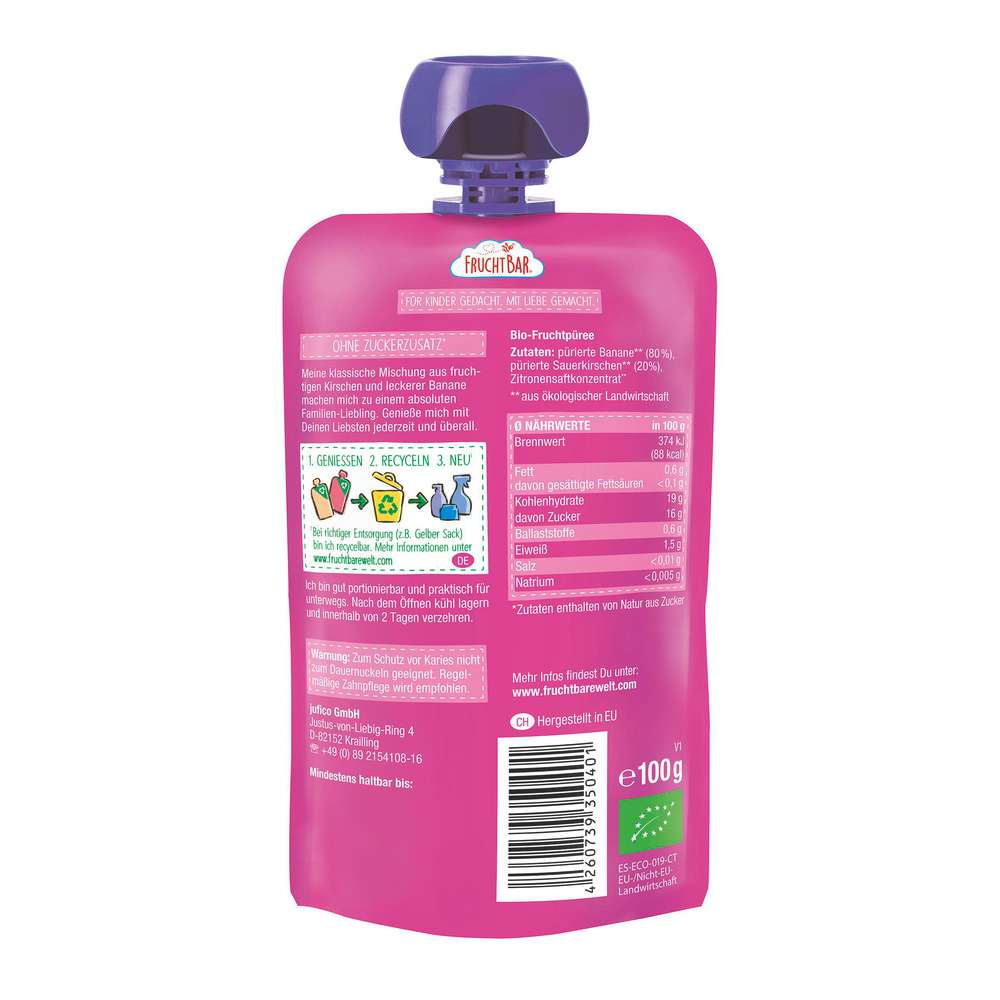 Produktabbildung Fruchtbar Quetschie, Kirsche/Banane