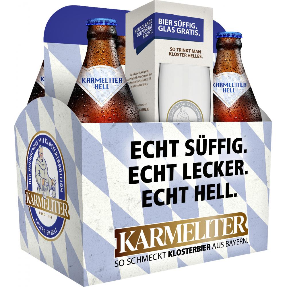 Produktabbildung keine Marke Karmeliter Lagerbier Hell oder Hell Alkoholfrei, je 5 x 0,5 l