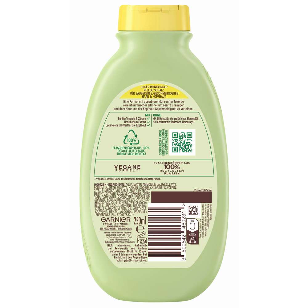 Produktabbildung Garnier Shampoo Wahre Schätze, Tonerde-Zitrone
