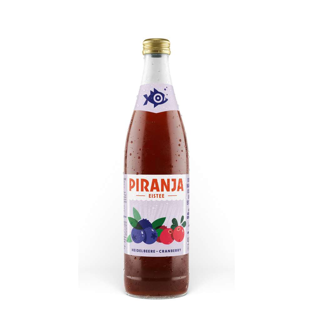 Produktabbildung Piranja Eistee Heidelbeere-Cranberry