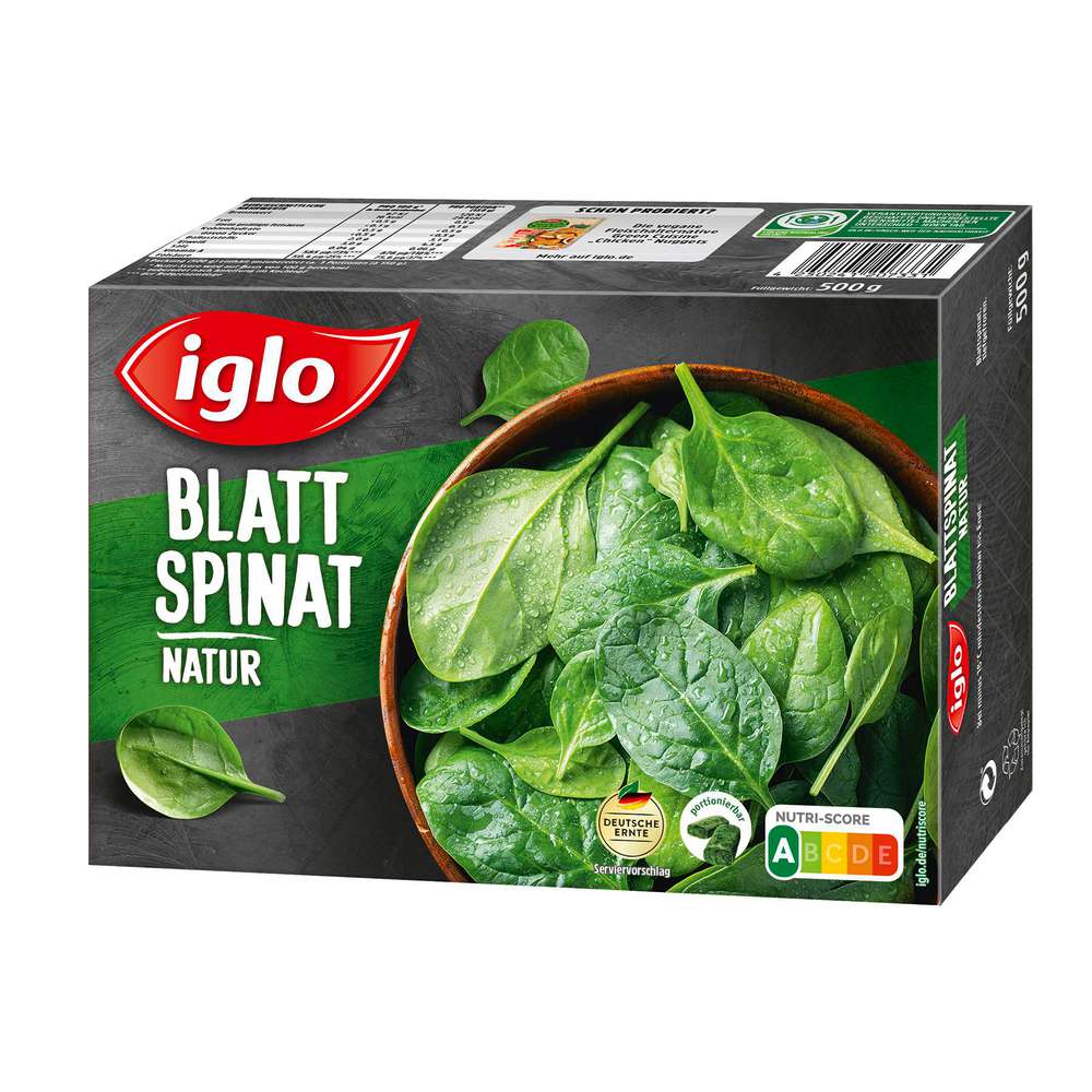 Produktabbildung Iglo Blatt-Spinat portionierbar, tiefgekühlt