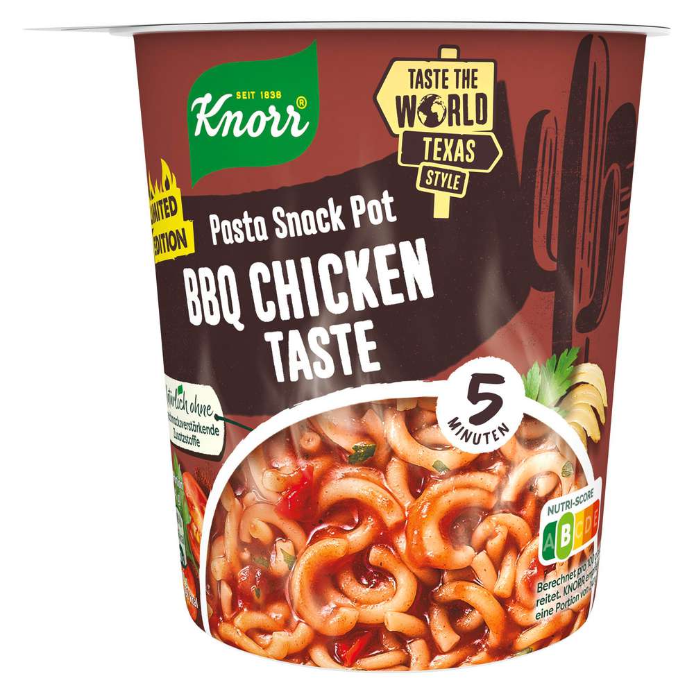 Produktabbildung Knorr Pasta Snack, BBQ Chicken Taste