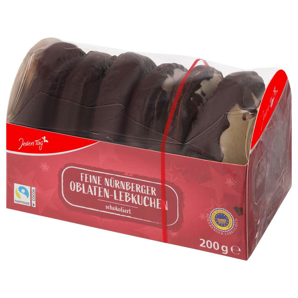 Produktabbildung Jeden Tag Nürnberger Oblaten Lebkuchen, schokoliert