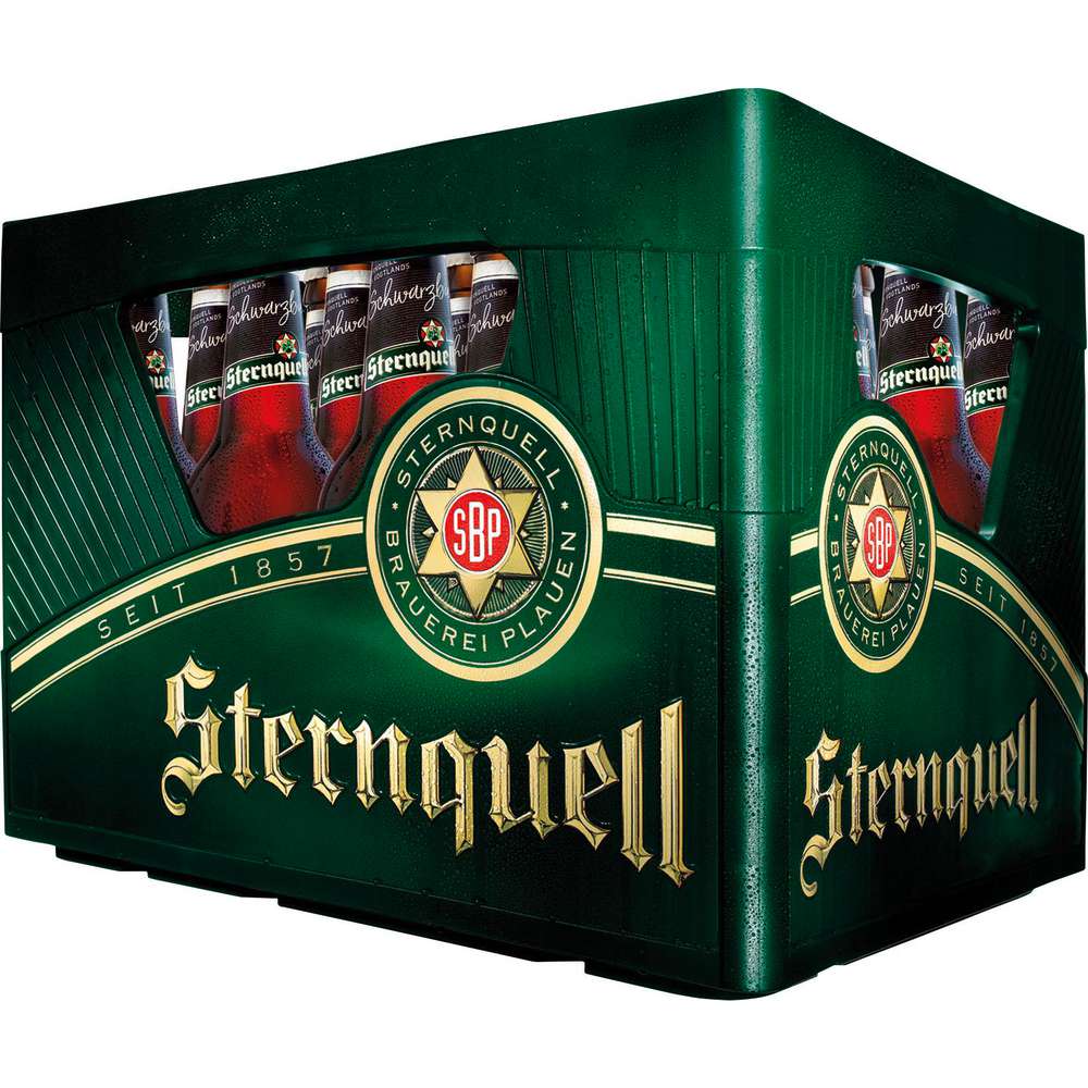 Produktabbildung Sternquell Schwarzbier 5,2% (20x 0,500 Liter)
