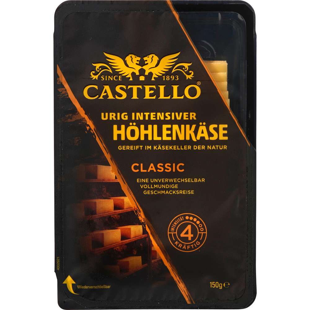 Produktabbildung Castello Höhlenkäse in Scheiben, Classic