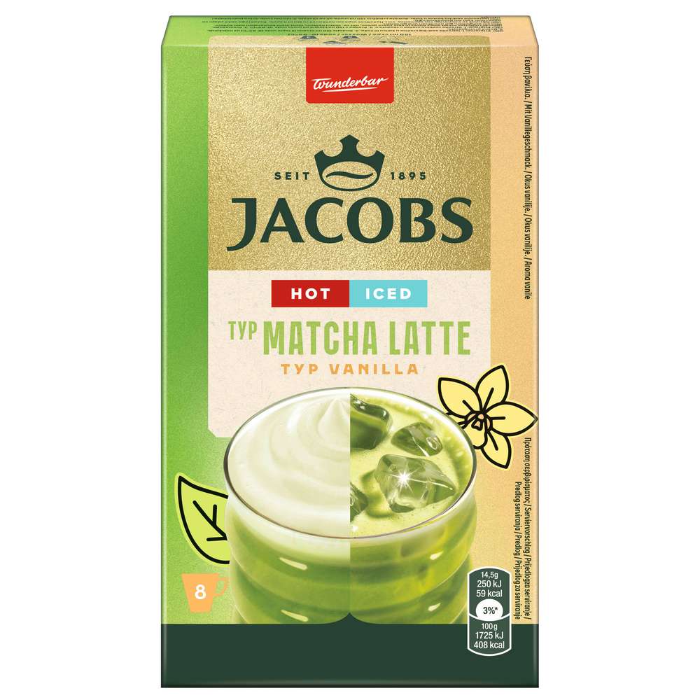 Produktabbildung Jacobs Instantkaffee-Sticks, Matcha Latte-Vanilla