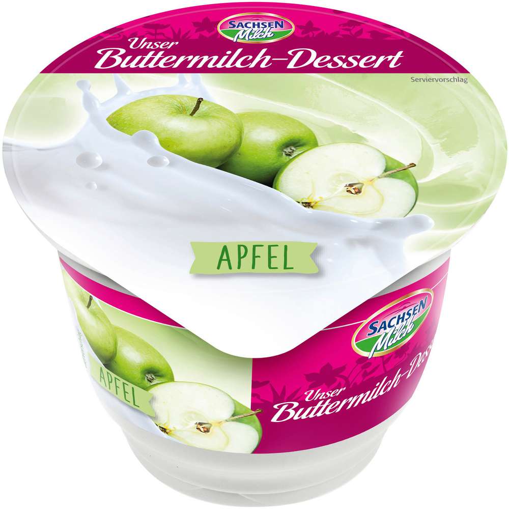 Produktabbildung Sachsenmilch Buttermilch-Dessert, Apfel