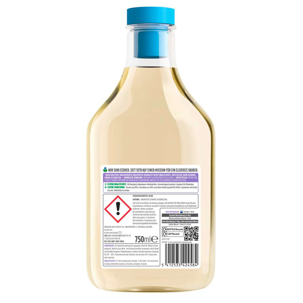 Produktabbildung Ecover Color-Waschmittel, flüssig, Apfelblüte & Freesie