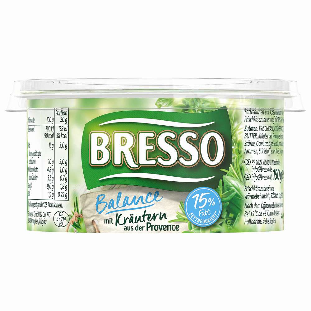 Produktabbildung Bresso Frischkäse, Leicht