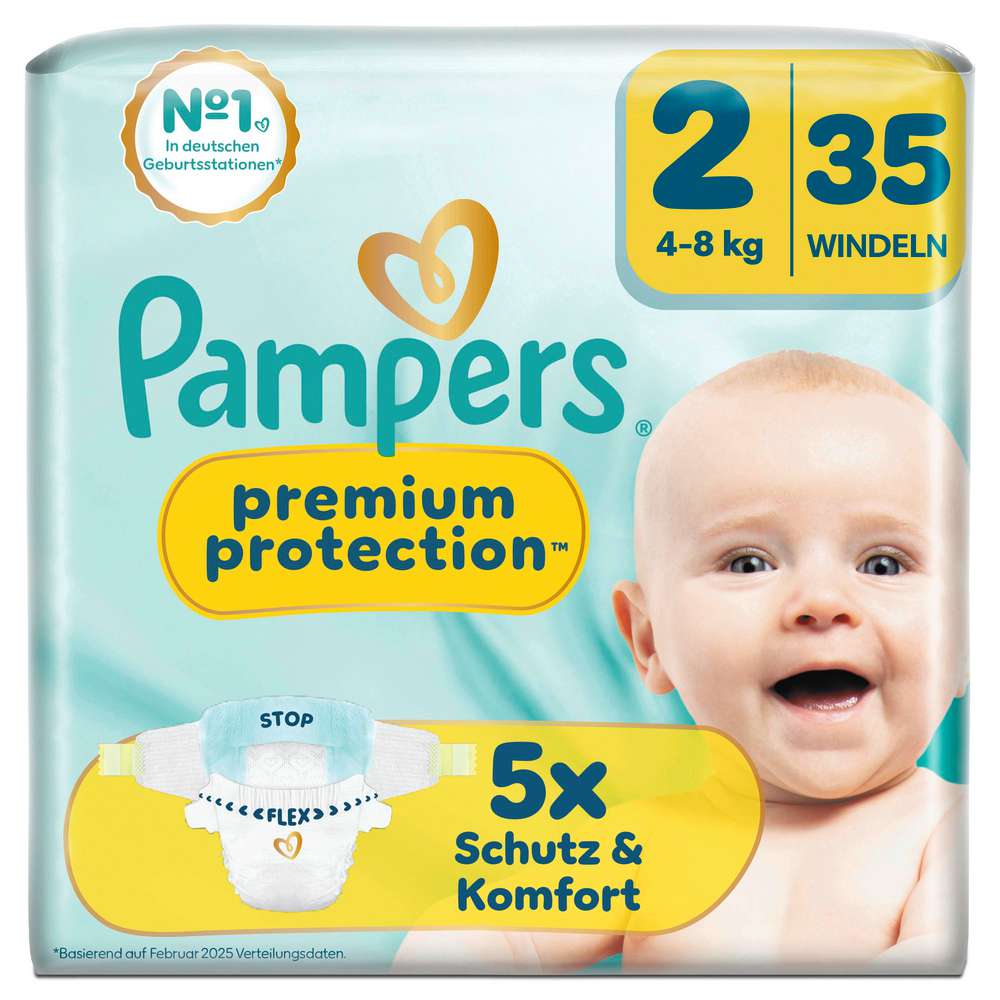 Produktabbildung Pampers Windeln Premium Protection Gr.2 Mini, 4-8 kg