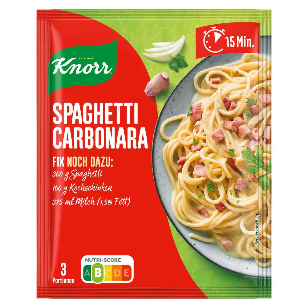 Produktabbildung Knorr Fix-Gewürzmischung, Spaghetti Carbonara