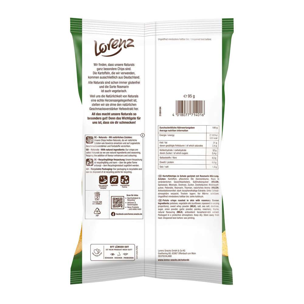 Produktabbildung Naturals Chips Naturals, Rosmarin