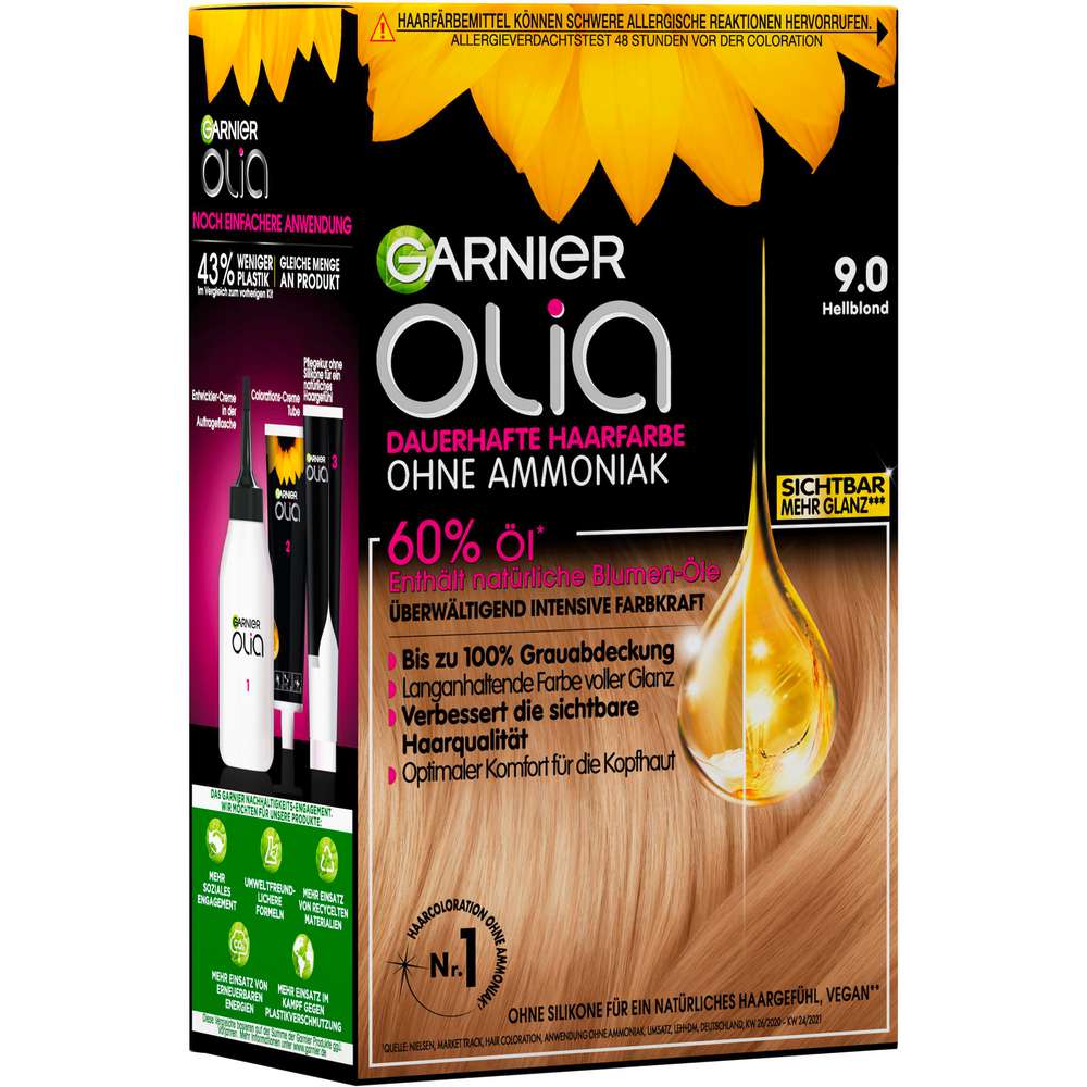Produktabbildung Garnier Haarfarbe Olia, 9.0 Hellblond