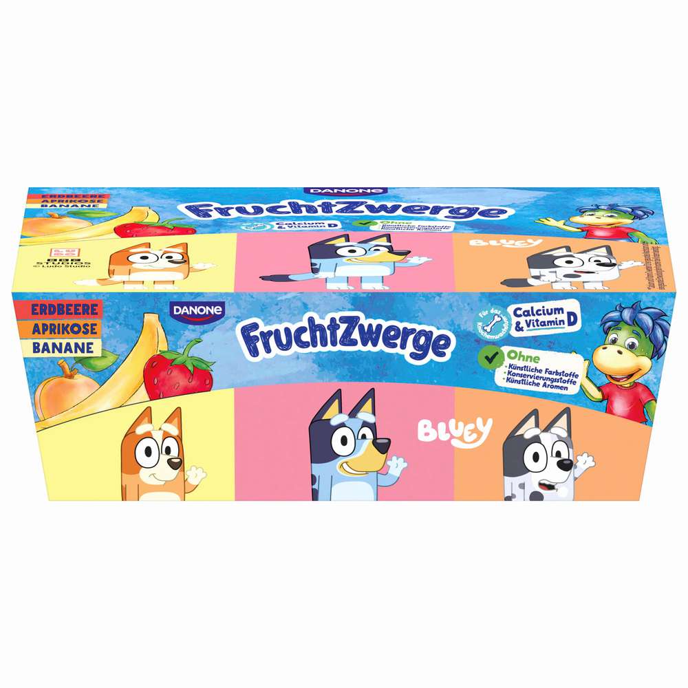 Produktabbildung  Fruchtquark, Erdbeere/Aprikose/Banane