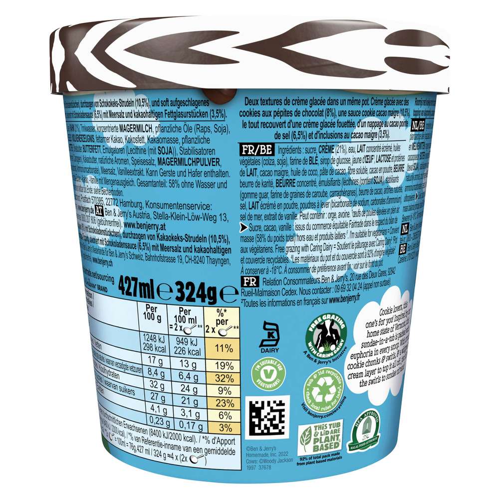 Produktabbildung Ben & Jerry's Eis, Sundae, Cookie Vermont