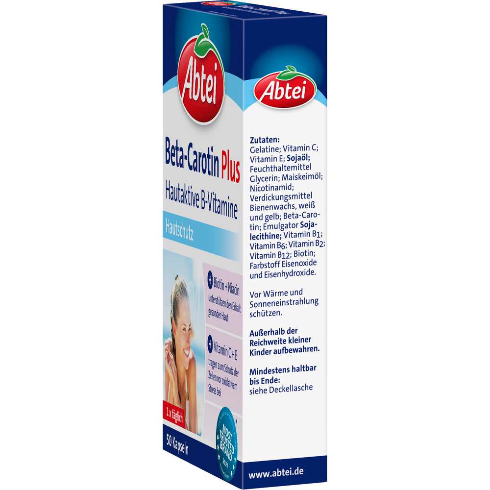 Produktabbildung Abtei Beta-Carotin Plus, Hautschutz