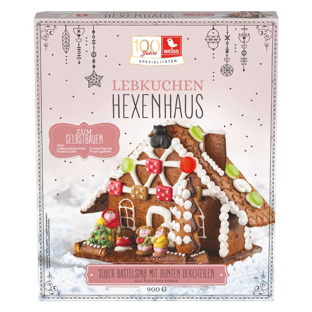 Produktabbildung Weiss Lebkuchen-Hexenhaus zum Basteln
