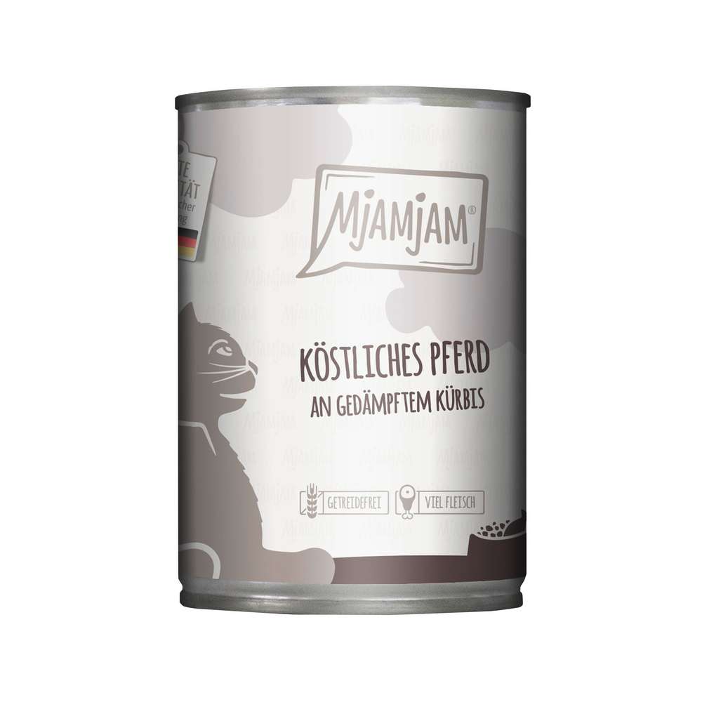 Produktabbildung MjAMjAM Katzen-Nassfutter, Pferd/Kürbis
