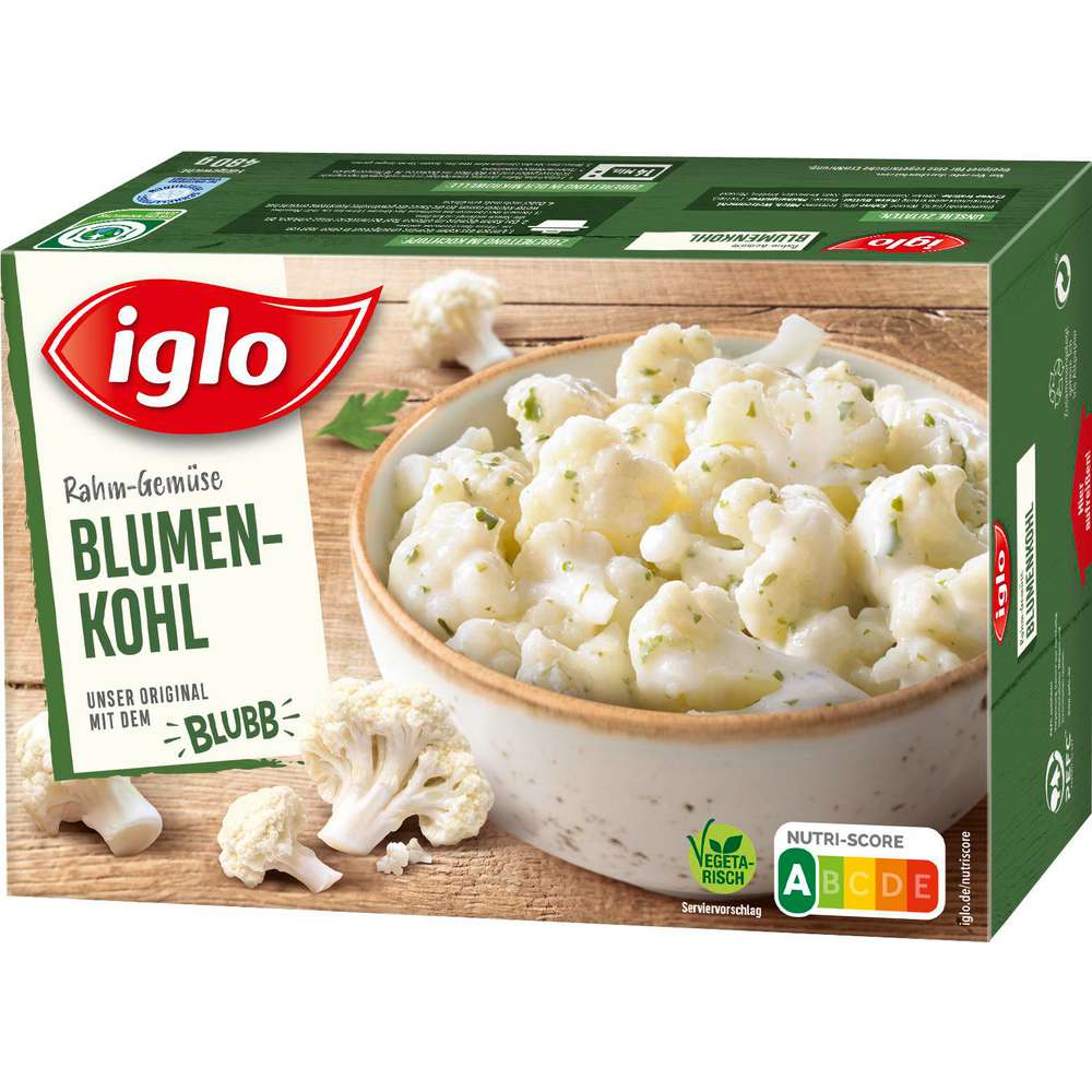 Produktabbildung Iglo Rahm-Gemüse Blumenkohl, tiefgekühlt