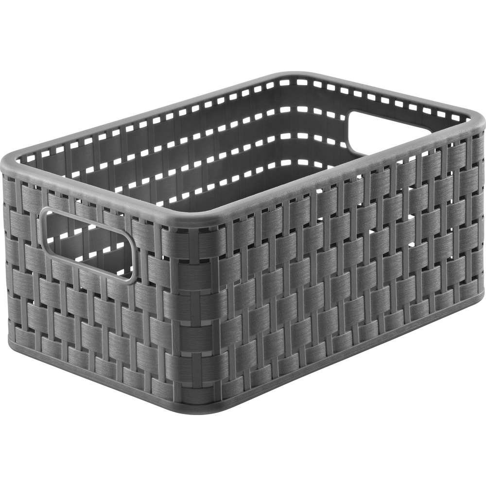 Produktabbildung Rotho Korb A5 Country Anthrazit, 6l