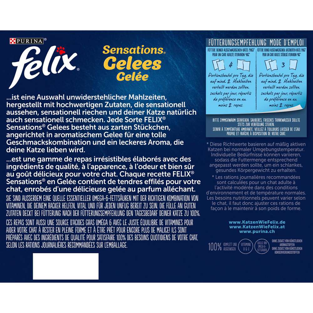 Produktabbildung Purina Katzen-Nassfutter Sensations Gelees, Fleischvielfalt in Gelee