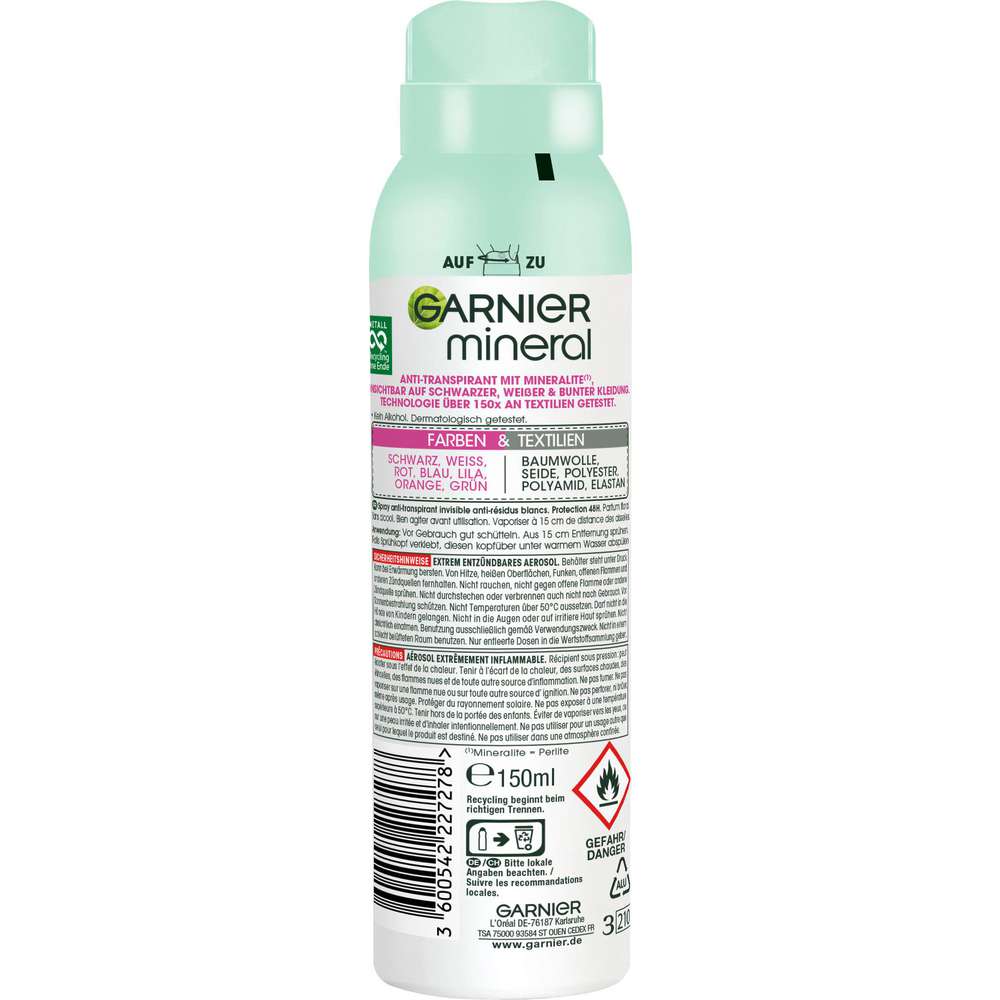 Produktabbildung Garnier Deospray mineral, Antitranspirant