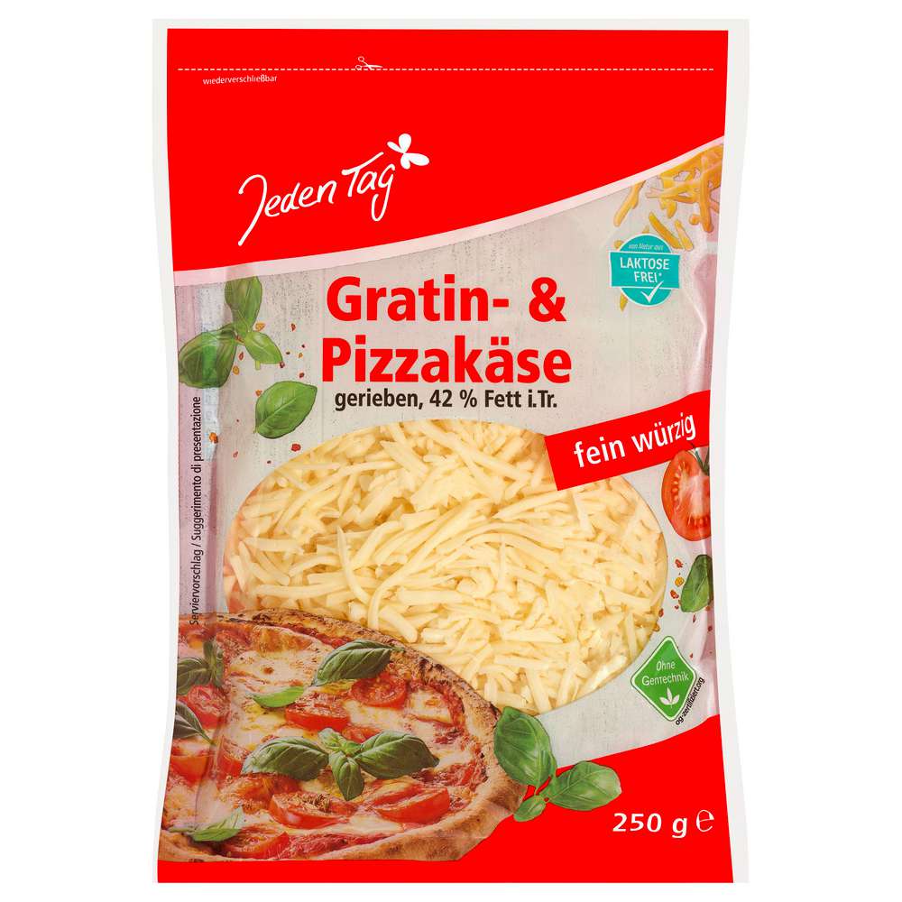 Produktabbildung Jeden Tag Pizzakäse, gerieben