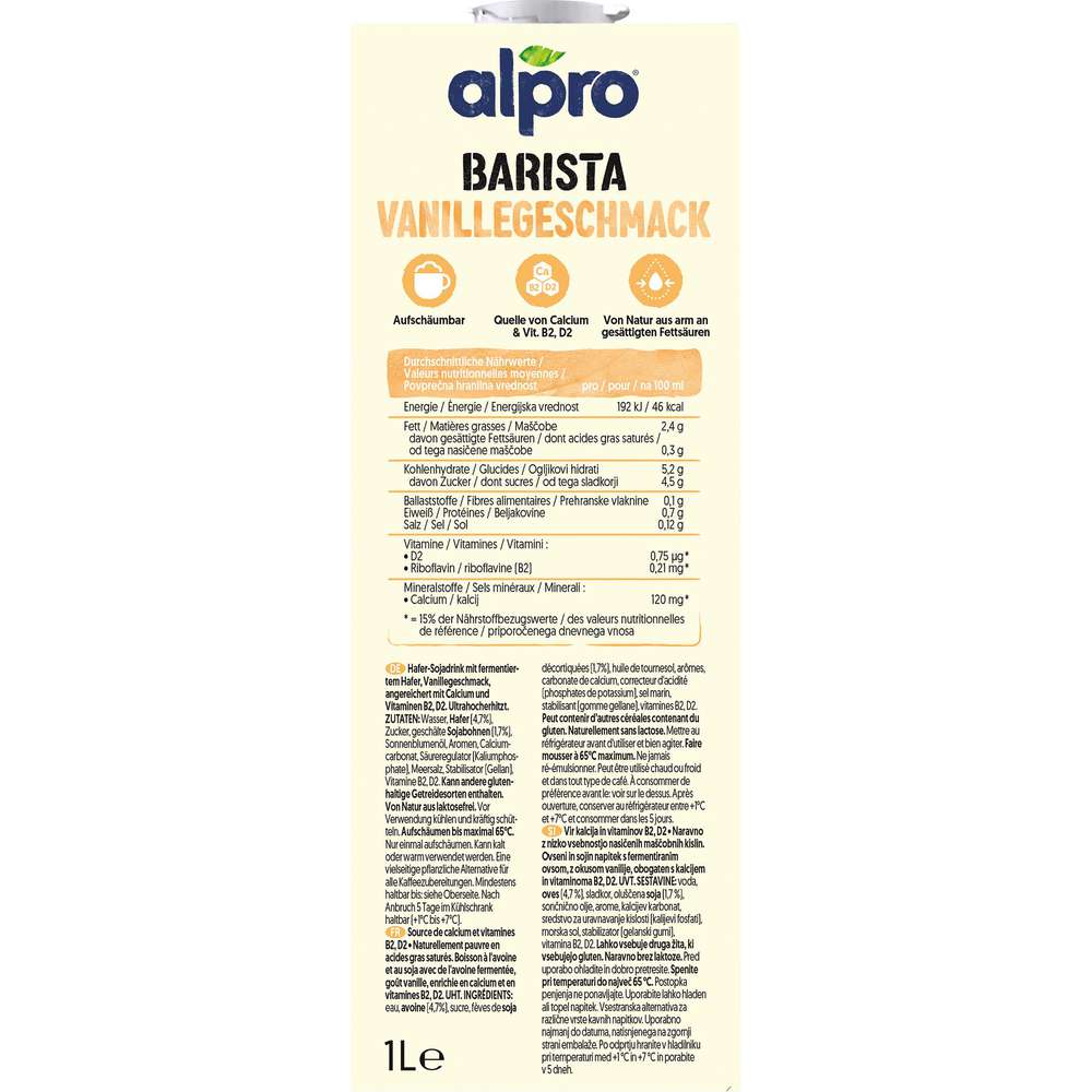 Produktabbildung Alpro Barista Haferdrink, Vanille