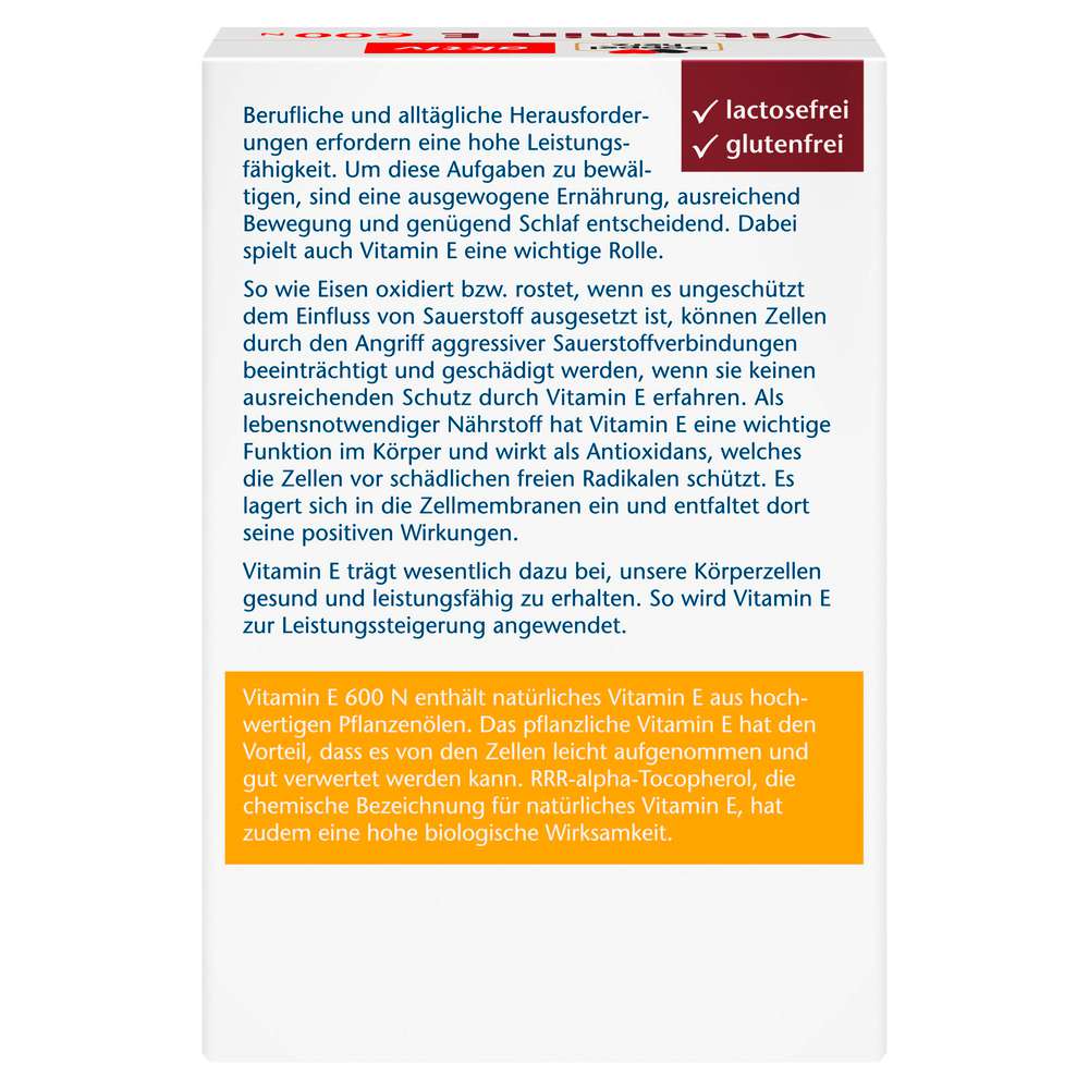 Produktabbildung Doppelherz Vitamin E 600 N Kapseln