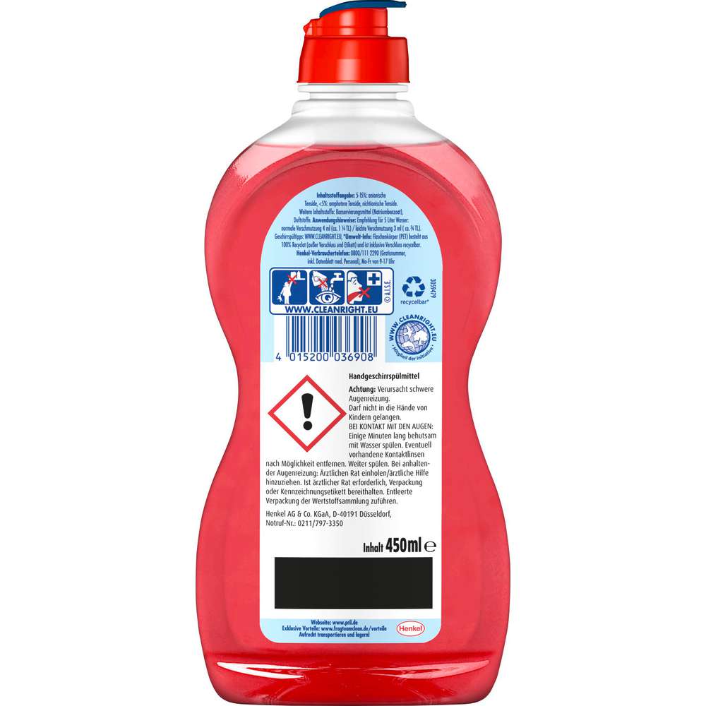 Produktabbildung Pril Geschirrspülmittel, Grapefruit Breeze