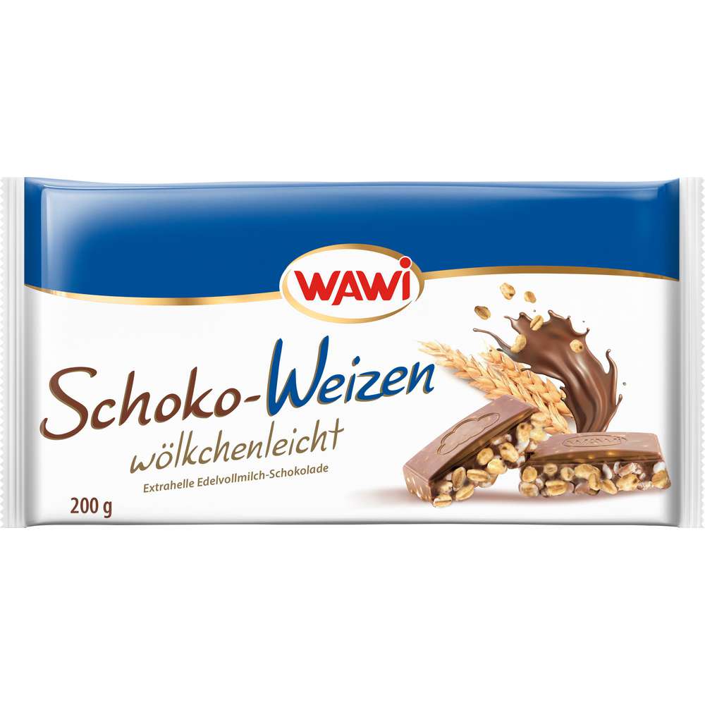 Produktabbildung Wawi Puffreisschokolade, Schoko-Weizen