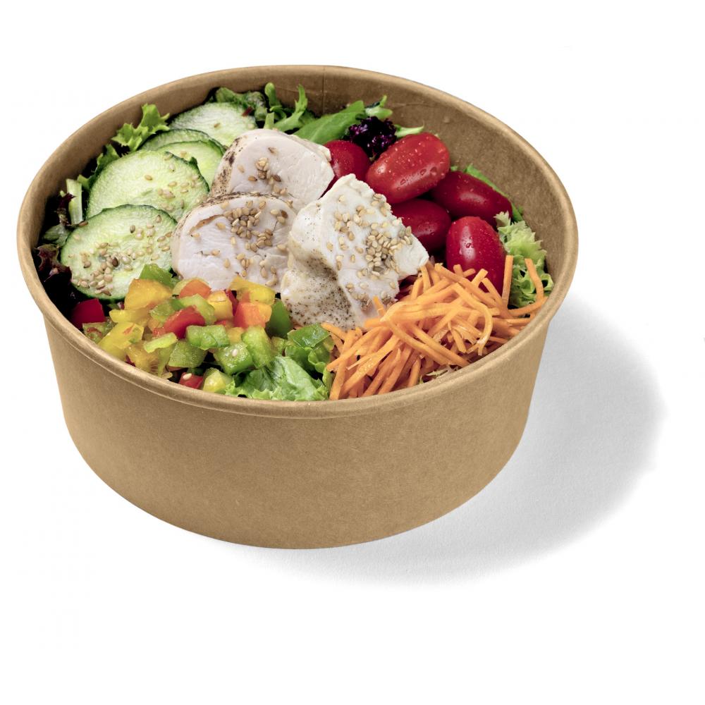 Produktabbildung keine Marke Salat mit Hähnchenstreifen in Sesam, 100 g