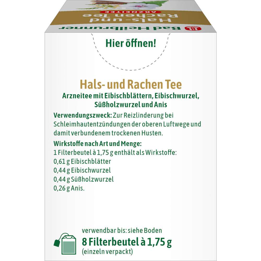 Produktabbildung Bad Heilbrunner Hals/Rachen Tee