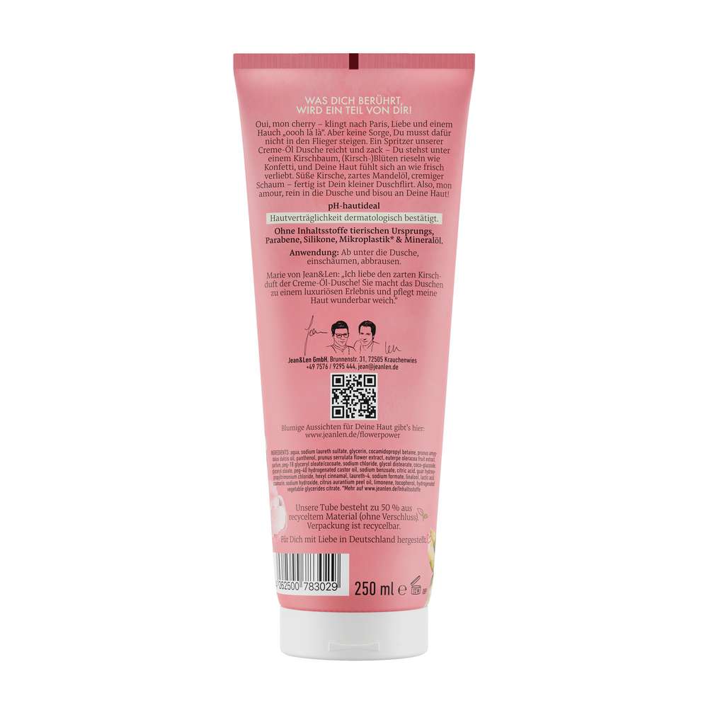 Produktabbildung Jean & Len Duschgel Creme-Öl, Kirsche/Mandelöl