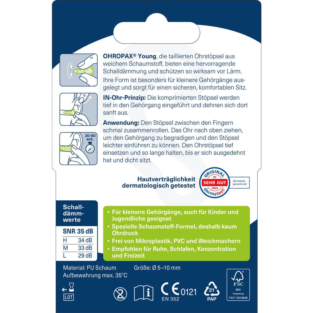 Produktabbildung Ohropax Ohropax Young 10er