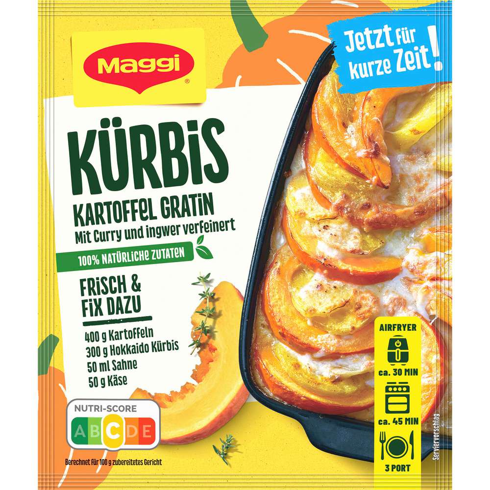 Produktabbildung Maggi Fix-Würzmischung, Kürbis-Kartoffel Gratin