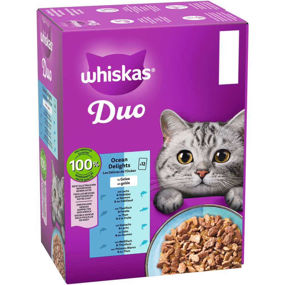 Produktabbildung Whiskas Katzen-Nassfutter, Duo Ocean Delight