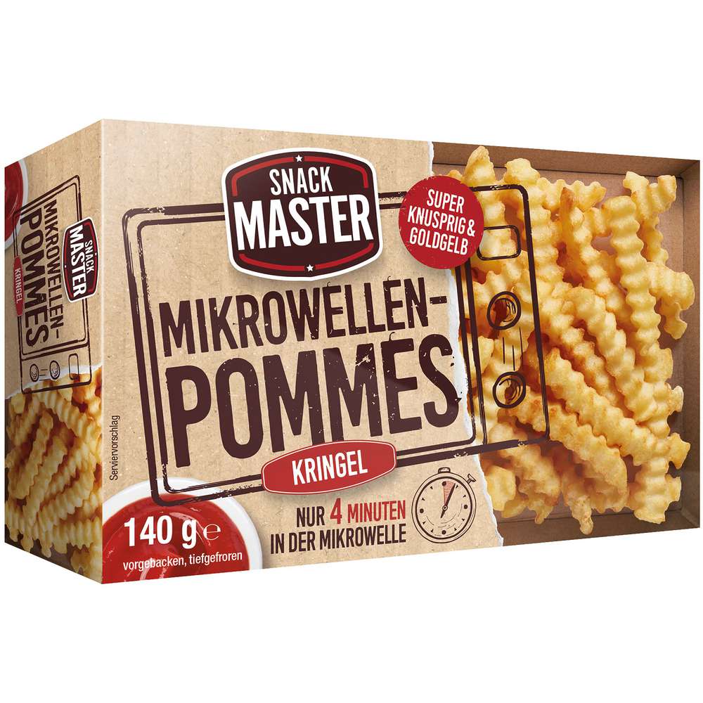 Produktabbildung Snackmaster Mikrowellen Pommes, tiefgekühlt