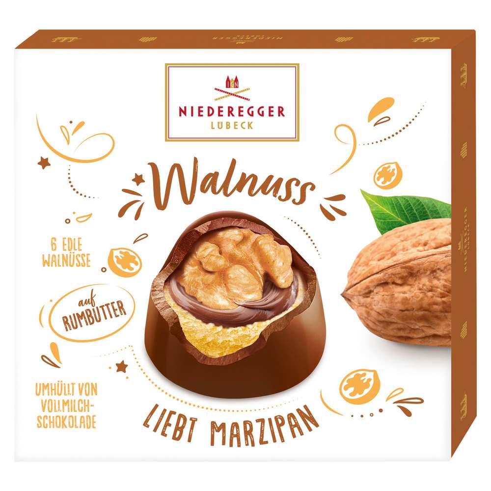 Produktabbildung Niederegger Marzipan-Pralinen, Walnuss