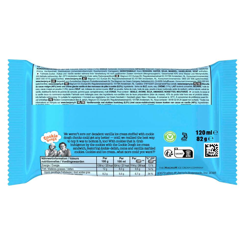 Produktabbildung Ben & Jerry's Eis Sandwich, Cookie Dough