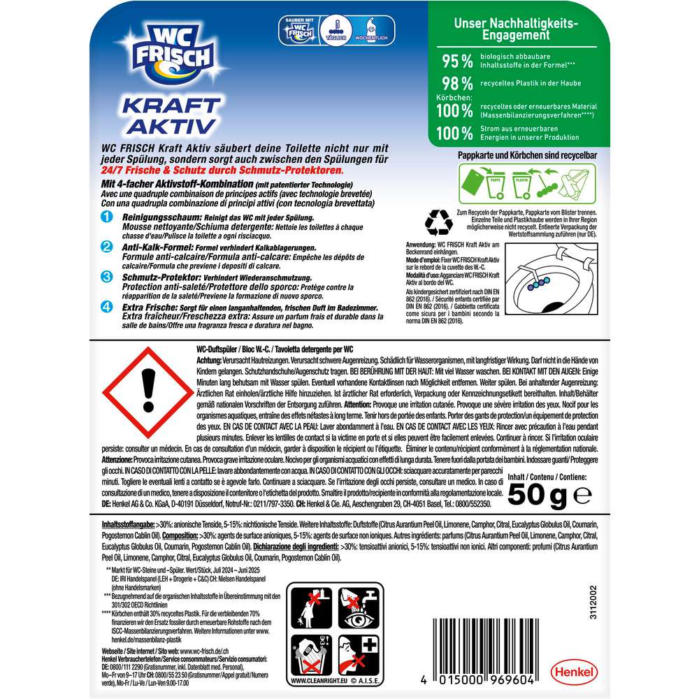 Produktabbildung WC Frisch WC-Duftspüler Kraft Aktiv, Frische Brise