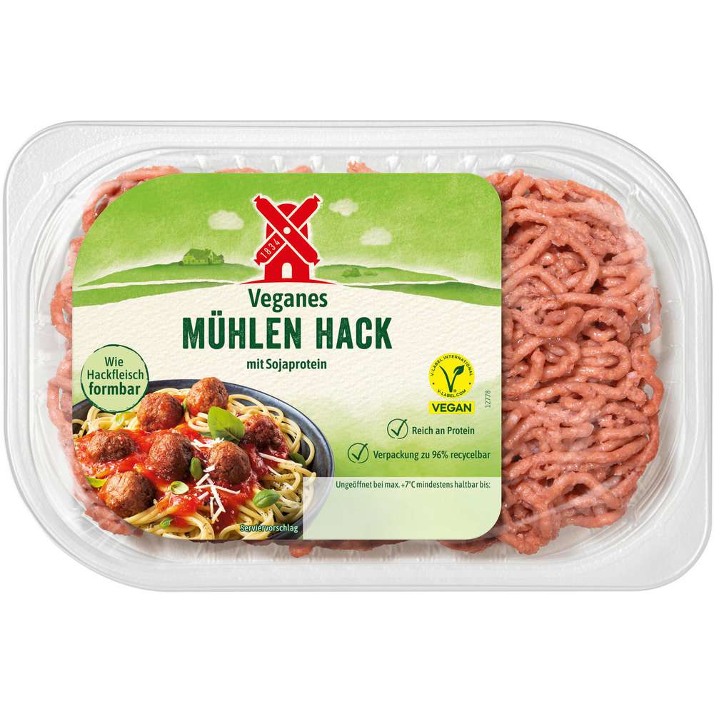 Produktabbildung Rügenwalder Mühle Veganes Mühlen Hack auf Basis von Soja
