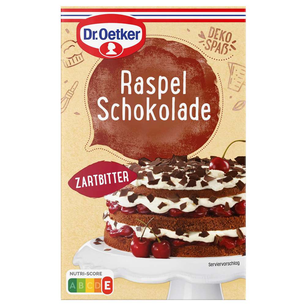 Produktabbildung Dr. Oetker Raspelschokolade, Zartbitter