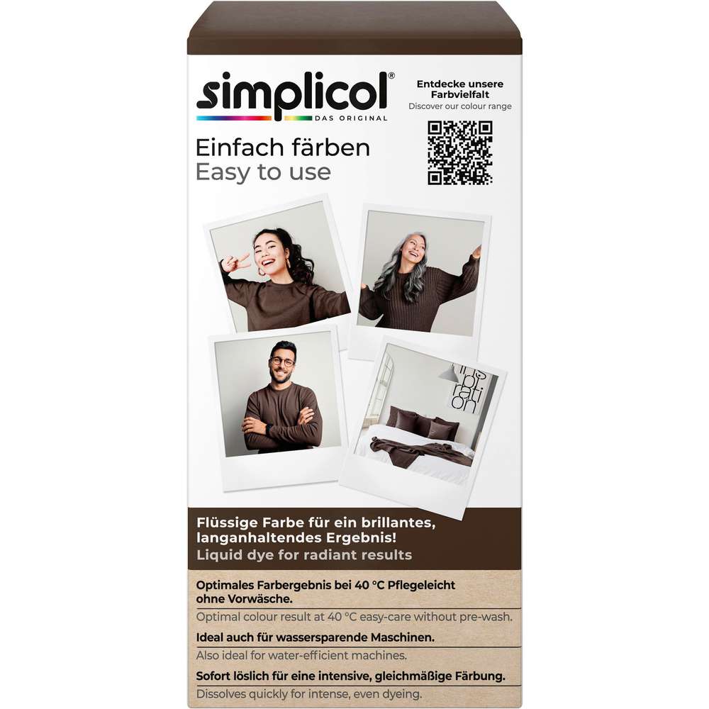 Produktabbildung simplicol Textilfarbe Intensiv, Espresso-Braun