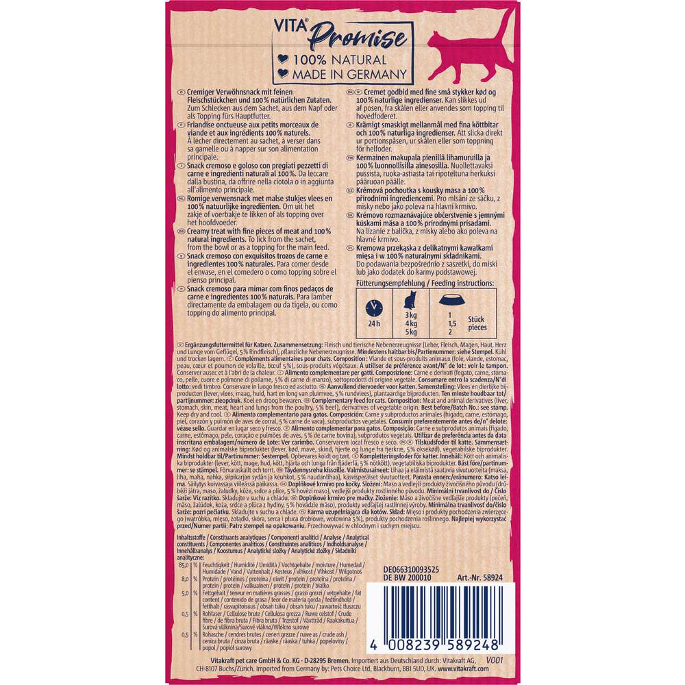 Produktabbildung Vitakraft Katzenfutter, Vita Naturals, Liquid, Rind